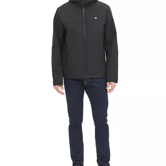 TOMMY HILFIGER MEN'S SOFTSHELL HOODED BOMB… - Picture 3 of 5